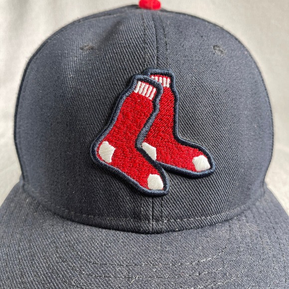 Boston Red Sox Hat Mens Fitted 7 Blue New Era Baseball‎ Cap MLB Embroidered - Picture 5 of 13